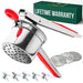 Bellemain Potato Ricer 15 oz with 3 Interchangeable Discs | Mash Potato Masher Stainless Steel, Sweet Potato Masher Kitchen Tool | Spaetzle Maker Press, Khuon Banh Lot, Spaetzle Noodle Maker - SHOP NO2CO2