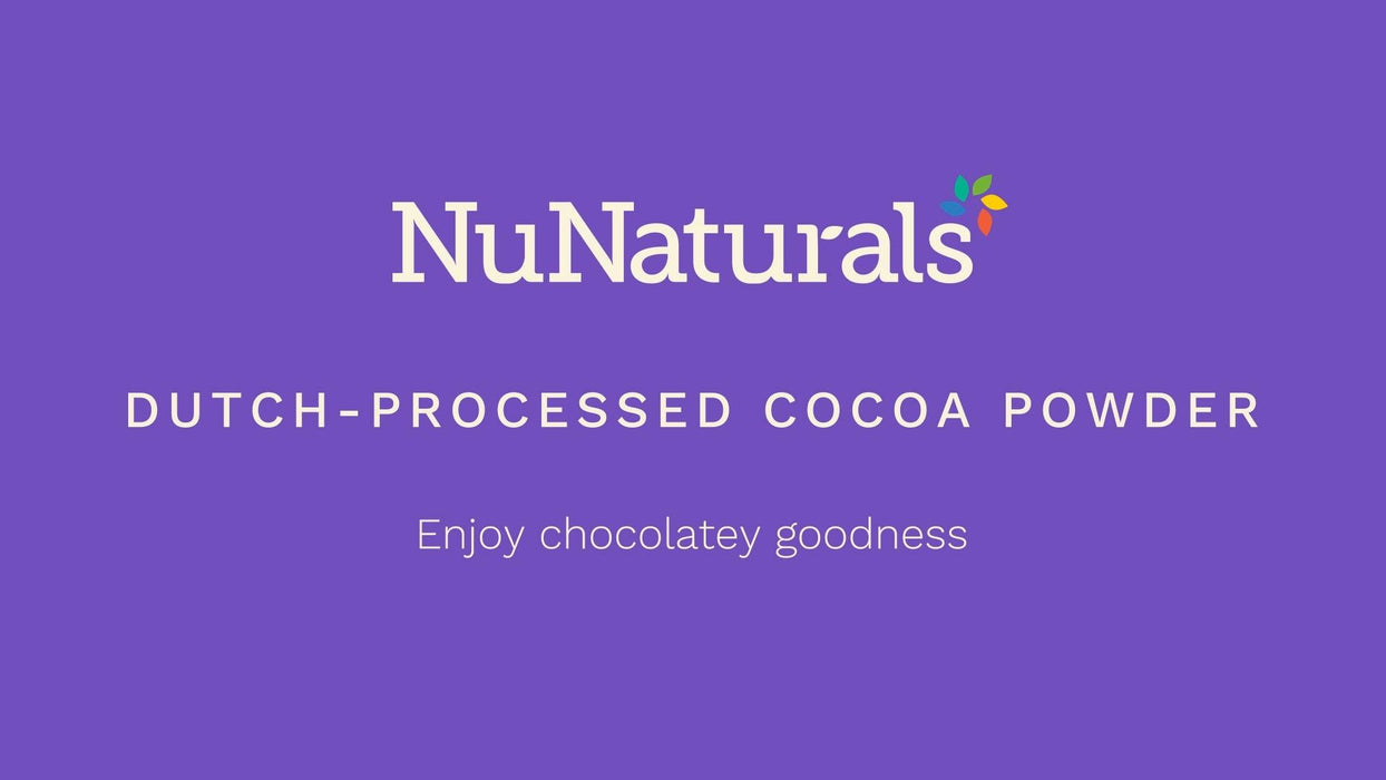 NuNaturals Organic Fair Trade Cocoa Powder, Premium Dutch-Process For Drinking and Baking, 1 lb - SHOP NO2CO2