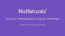 NuNaturals Organic Fair Trade Cocoa Powder, Premium Dutch-Process For Drinking and Baking, 1 lb - SHOP NO2CO2