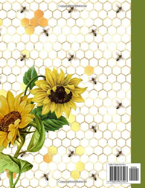 Sunflowers Composition Notebook: Elegant Honeycomb Bee Stationery Aesthetic for Writers, Teachers, Students - SHOP NO2CO2