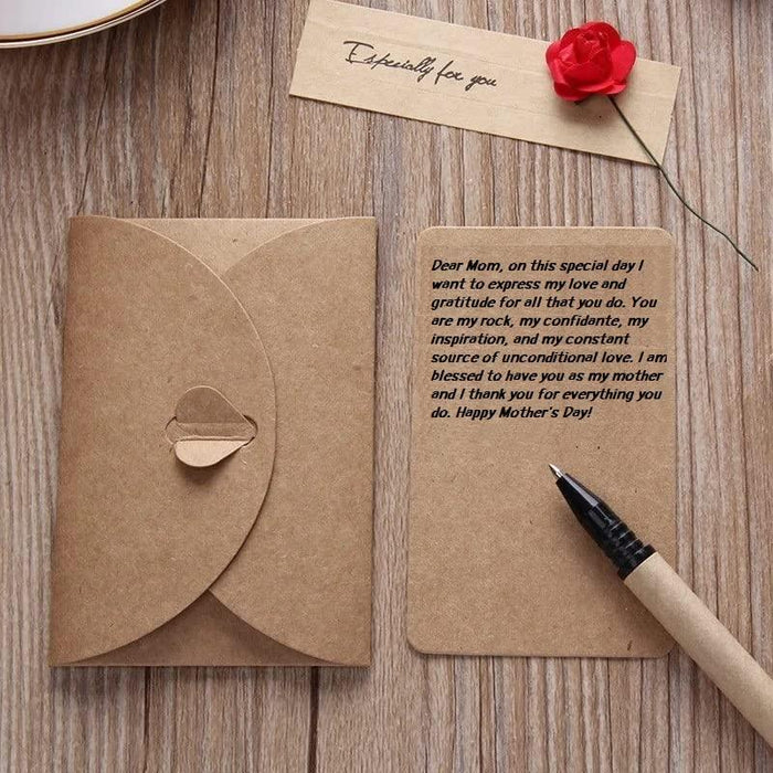 10Pcs 4.3x6.9 Inchs Handmade Vintage Kraft Blank Note Card Thank Notes, Greeting Card, Paper Flowers Greeting Cards, Handmade Invitation Card, Birthday Party Invitation Card With Envelopes - SHOP NO2CO2