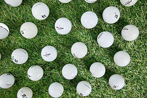 Clean Green Golf Balls 48 Pack of Recycled Golf Balls for Bridgestone Golf Balls - Good Condition Used Golf Balls Recycled - Includes 48 Golf Balls and Mesh Carrying Bag - SHOP NO2CO2