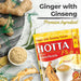 HOTTA Plus Instant Ginger Drink With Ginseng Extract Sore Throat Relaxing Low Sugar Real Asian Ginger Caffeine Free Tea Enjoy Hot or Cold, 10 Sachets - SHOP NO2CO2