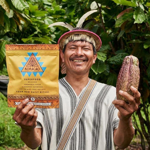 KORACAO Organic & Sustainably Harvested Cacao | Ideal Superfood for Everyday Bliss | Ceremonial Grade Cacao | Enhance Your Spiritual Journey with Ancient Superfood Delight - 450g - SHOP NO2CO2