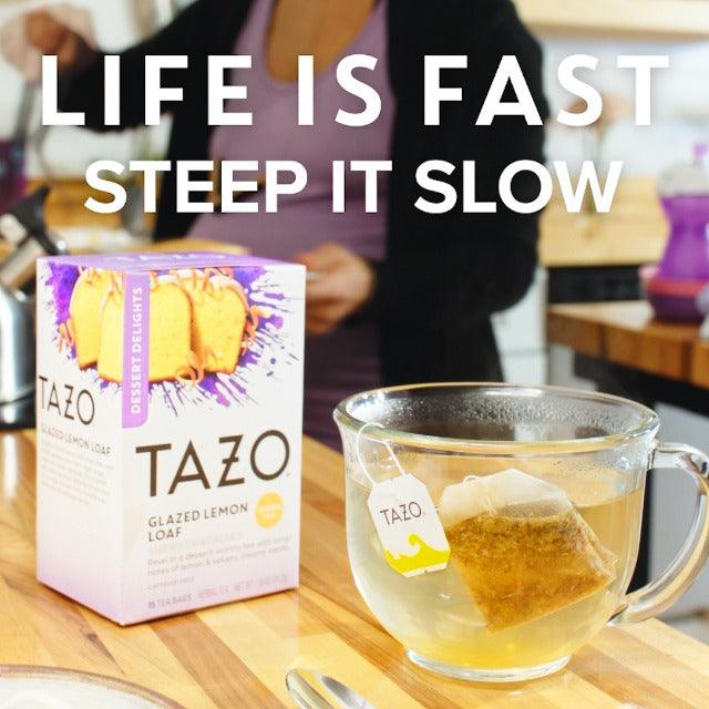 TAZO Glazed Lemon Loaf Herbal Tea Bags for Health and Wellness, Aromatic Blend, Caffeine-Free, 15 Count (Pack of 6) - SHOP NO2CO2