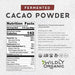 Wildly Organic Fermented Cacao Powder 8 Oz Bag - Organic, Non-Alkalized, Minimally Processed, Raw, Fair Trade, Non-GMO, Kosher, Vegan, Premium Rich Chocolate Flavor | Perfect for Skin, Smoothies, Yogurt, Oatmeal, Chocolate, Fudge, Baking, & Hot Cocoa - SHOP NO2CO2