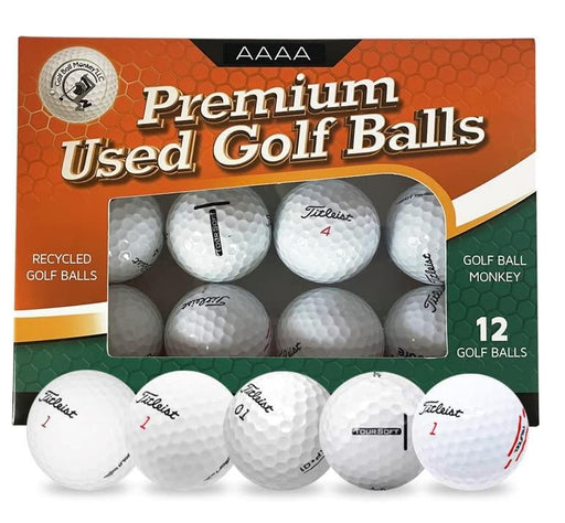 Golf Ball Monkey Cheap Recycled Golfballs for Titleist Golf Balls Mix White 4A Golfballs for Titleist Velocity Golf Balls, TruFeel, Tour Speed, TruSoft, DT Solo, EXP01& Tour Soft Golf Balls - SHOP NO2CO2