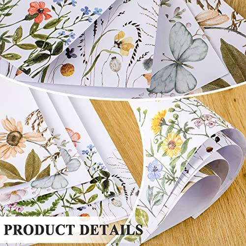 60 Sets Floral Writing Paper Stationary with Envelopes Butterfly Letterhead Paper Letter Writing Stationary Decorative Paper for Wedding Invitation, Office Printer Paper, 8.5 x 11 Inch - SHOP NO2CO2