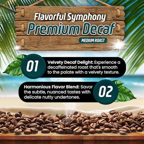 South Beach Epic Java Decaf Premium Gourmet Medium Roast | Whole Bean Coffee 100% Arabica | Ethically Sourced Peruvian Single-Origin | 12 oz Rich Aroma Ready to Grind - SHOP NO2CO2