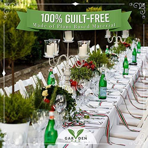 100% Compostable & Biodegradable Tablecloth -Transparent White Disposable Table Cover, Meets ASTMD640 Standards Vincotte OK Certified, Eco-Friendly Recyclable, Plastic Free (3 Rolls, 54"X1080", White) - SHOP NO2CO2