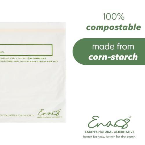 100% Compostable Food Storage Bags [Quart 100 Pack] Eco-Friendly Freezer Bags, Resealable Bags, Heavy-Duty, Reusable, Off-White by Earth's Natural Alternative - SHOP NO2CO2