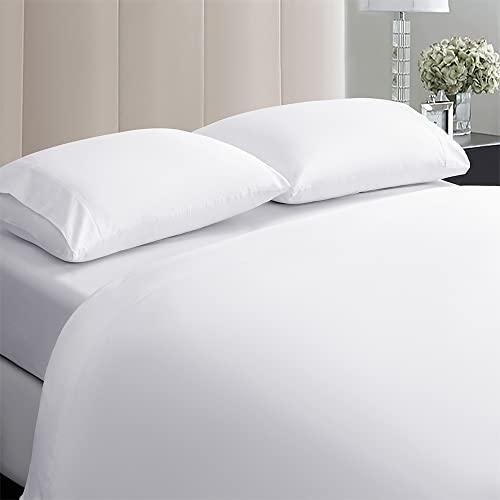 100% Egyptian Cotton Sheets King Size,1000 Thread Count Luxury Heavy Bed Sheets Set,Very Smooth Soft with 17" Deep Pocket Sheets 4 Pc Sets (King, Pearl White) - SHOP NO2CO2