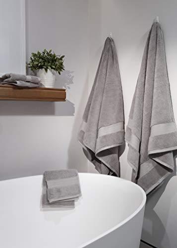 100% Organic Cotton Bath Towel Set | Bathroom Luxury Towel Set of 6 | GOTS Certified | Hotel Premium Towels | 700 GSM | 2 Bath Towel 30 x 56 | 2 Hand Towel 16 x 30 | 2 Wash Cloth 13 x 13 | Dark Gray - SHOP NO2CO2