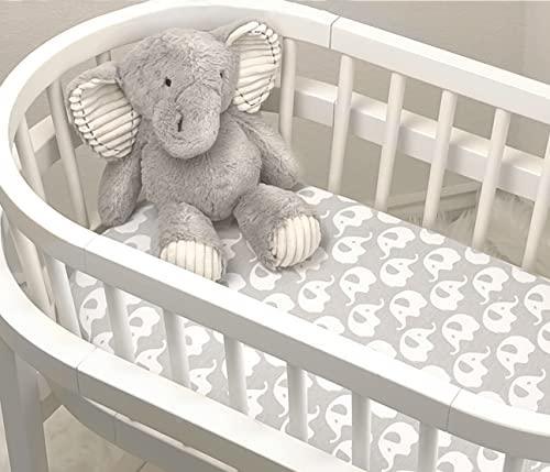 100% Organic Cotton Fitted Bassinet Sheets Fits Halo, Snoo, Graco, Dream on Me, Delta, and All Other Standard Size Bassinets. 3 Pk Adapts to Oval, Hourglass & Rectangle Shaped Bassinet Pads. - SHOP NO2CO2