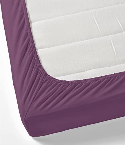 1000-Thread-Count 100% Pure Cotton Bed Sheets -4 Pc King Size Plum Sheet Set, Single Ply Long Staple Combed Cotton Yarns, Best Luxury Sateen Weave, Fits Mattress Upto 17'' Deep Pocket - SHOP NO2CO2