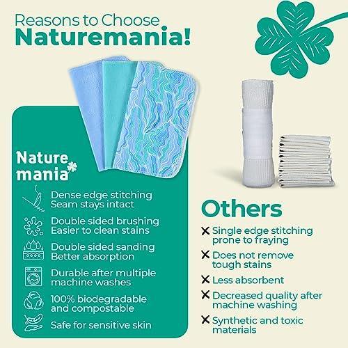 24 Reusable Paper Towels - Paperless Paper Towels made with Super-Soft, Pure Absorbent 100% Cotton, Washable Paper Towel Set for Kitchen, Eco Friendly Cloth Paper Towels LIMITED OCEAN GLITTER SERIES - SHOP NO2CO2