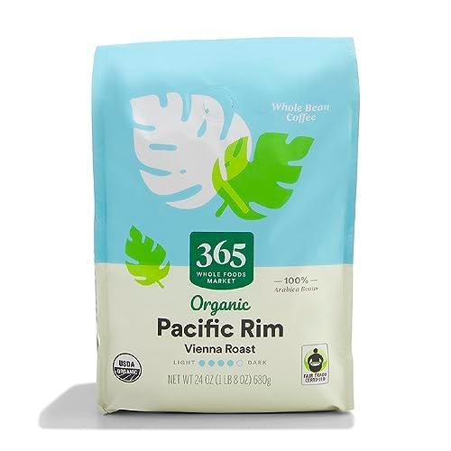 365 by Whole Foods Market, Coffee Pacific Rim Vienna Roast Organic Whole Bean, 24 Ounce - SHOP NO2CO2