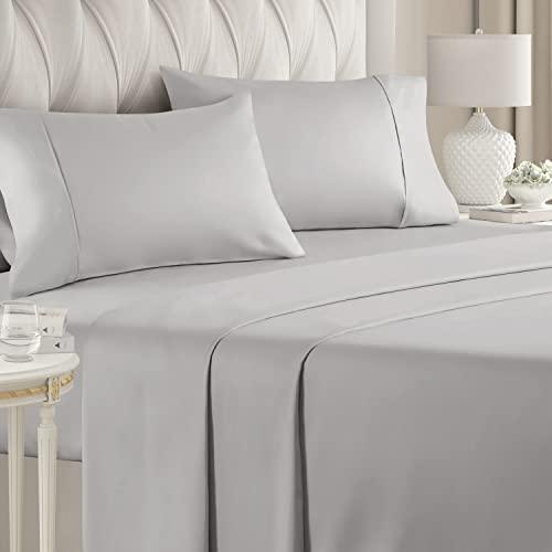 400 Thread Count Cotton - Full Size Sheet Set - 100% Cotton Sheets - 400-Thread-Count - Sateen Cotton - Deep Pocket Cotton Bed Sheets - Silky & Soft Cotton - Hotel Quality Cotton Sheet for Full Beds - SHOP NO2CO2