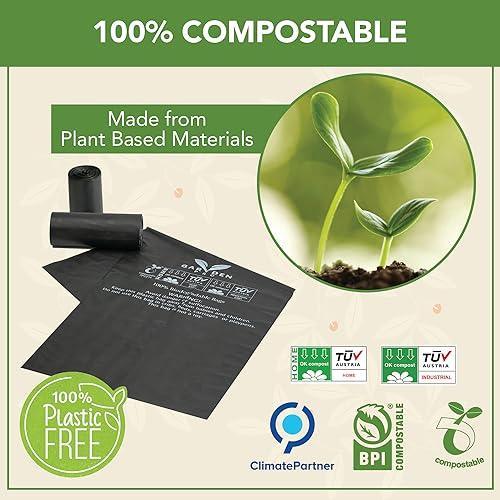 6 PK - Portable Toilet Replacement Bags | 20 Liners, 8 Gallon 100% Compostable for Camping | OK Compost Home Certified, Plastic Free - SHOP NO2CO2