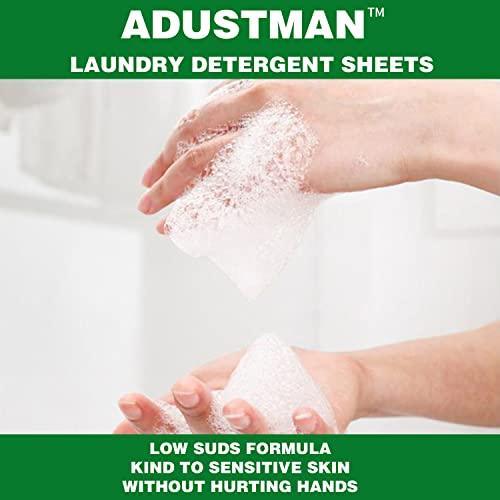 ADUSTMAN Laundry Detergent Sheets (Strips) 124 Loads 2 Pack Fresh Breeze Liquid-Less Technology - SHOP NO2CO2