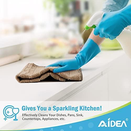 AIDEA Microfiber Cleaning Cloth-8PK, 12”x12”, Soft, Absorbent, Multi-Purpose Microfiber Cleaning Rags for House Kitchen Bathroom-Brown - SHOP NO2CO2