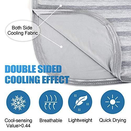 Ailemei Direct Cooling Throw Blanket for Hot Sleepers,Double Sided Cold Effect, Lightweight Breathable Summer Blanket for Couch, Transfer Heat to Keep Body Cool Night Sweats,50"x70" - SHOP NO2CO2