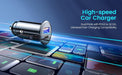 AINOPE USB C Car Charger Super Mini All Metal 36W Fast USB Car Charger PD&QC 3.0 Dual Port Car Adapter Compatible with iPhone 12/12 Pro/Max/Mini/iPhone 11/Pro/Max/XR/XS/Max/8, Galaxy S21/20/10-Silver - SHOP NO2CO2