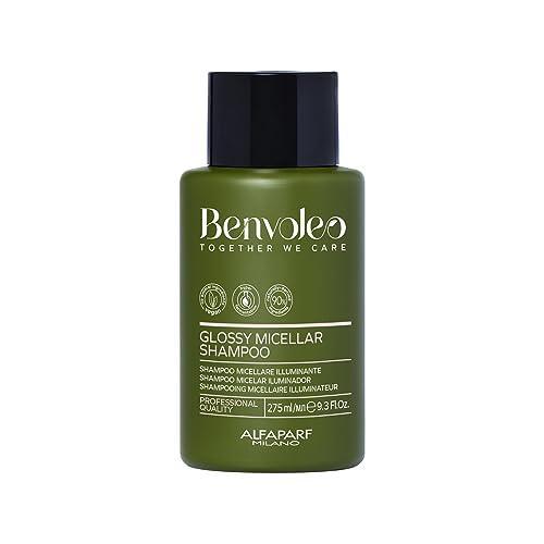 Alfaparf Milano Benvoleo Glossy Micellar Shampoo for Dull Hair - Clean, Vegan, Sustainable Hair Care - Sulfate Free Shampoo - Adds Shine and Softness - Natural Ingredients - 9.3 FL. Oz. - SHOP NO2CO2