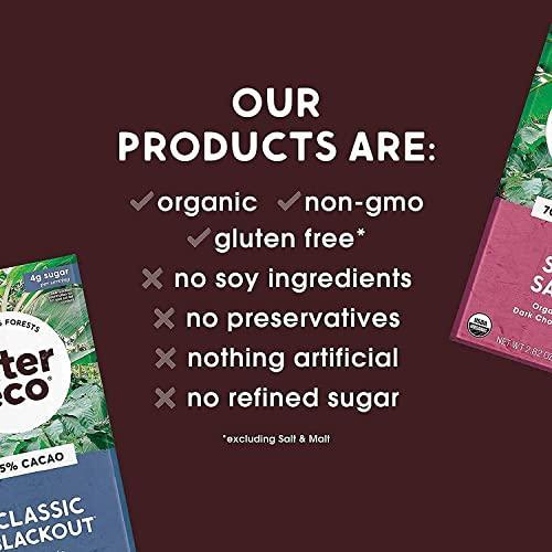 Alter Eco | Dark Chocolate Blackout Variety 4-Pack | Super Blackout, Classic Blackout, Mint Blackout, Raspberry Blackout | Fair Trade, Organic, Non-GMO, Gluten Free | 4 Flavors, 1 of each Bar - SHOP NO2CO2