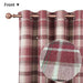 always4u Classic Red Plaid Curtains Highland Woolen Look Tartan Farmhouse Window Treatment Grommet Checked Curtains for Living Room Bedroom 2 Panels 54 * 63 Inches - SHOP NO2CO2