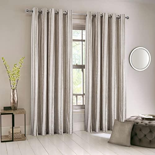 always4u Plush Velvet Curtains Luxury Velour Drapes for Living Room Bedroom Modern Shining Beautiful Window Treatment 2 Panels Beige 54 * 108 Inches - SHOP NO2CO2