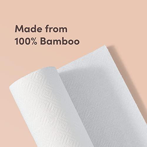 Amazon Aware 100% Bamboo Paper Towels, 12 Rolls, 2 ply, FSC Certified, 150 Sheets, 1800 Count, Pack of 12, Plastic-Free - SHOP NO2CO2