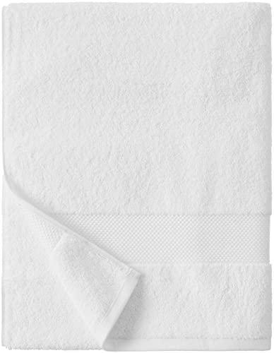 Amazon Aware 100% Organic Cotton Plush Bath Towels - 6-Piece Set, White, 56"L x 30"W - SHOP NO2CO2