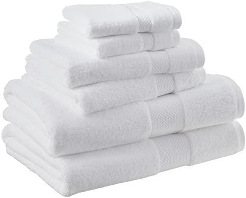 Amazon Aware 100% Organic Cotton Plush Bath Towels - 6-Piece Set, White, 56"L x 30"W - SHOP NO2CO2