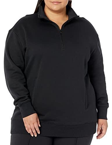 Amazon Aware Women's Relaxed-Fit Half Zip Tunic Sweatshirt (Available in Plus Size) - SHOP NO2CO2