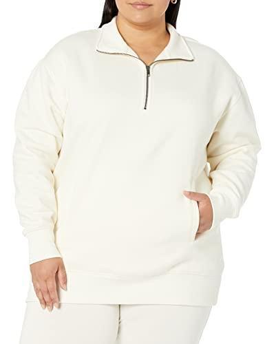 Amazon Aware Women's Relaxed-Fit Half Zip Tunic Sweatshirt (Available in Plus Size) - SHOP NO2CO2