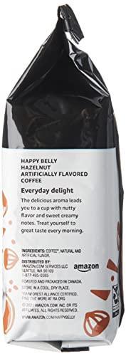 Amazon Brand - Happy Belly Hazelnut Flavored Ground Coffee, Medium Roast, 12 Ounce - SHOP NO2CO2