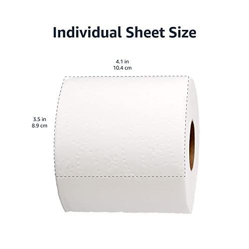 AmazonCommercial 2-Ply Ultra Plus Individually Wrapped Toilet Paper, Septic Safe, Compatible with Standard Dispensers, Unscented, 9600 Count, 24 Pack of 400 Sheets per Roll (4.1" x 3.6" Sheet), White - SHOP NO2CO2