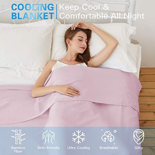 AmyHomie Cooling Blanket, Soft Comfy Bamboo Blankets for Hot Sleepers, Keep Adults/Children/Babies Cool on Warm Nights, All Season Couch Bed Blankets Valentine's Day Gift(Purple, 79×91) - SHOP NO2CO2