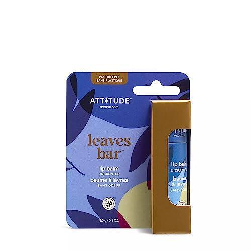 ATTITUDE Plastic-free Lip Balm, EWG Verified Plant- and Mineral-Based Ingredients, Vegan and Cruelty-free Personal Care Products, Unscented, 0.3 Oz - SHOP NO2CO2