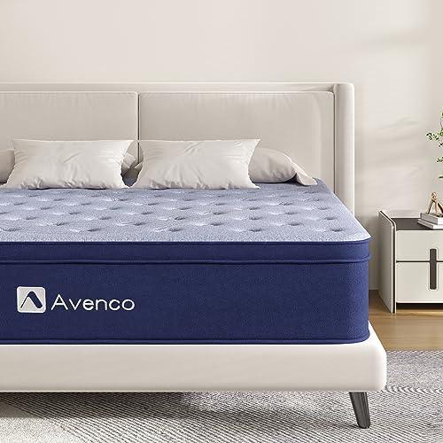 Avenco King Mattress, 12 Inch Hybrid King Mattress in a Box for Pressure Relief & Sound Sleep, Individually Wrapped Pocket Coils Innerspring Mattress for Motion Isolation, Medium Firm Feel Mattress - SHOP NO2CO2