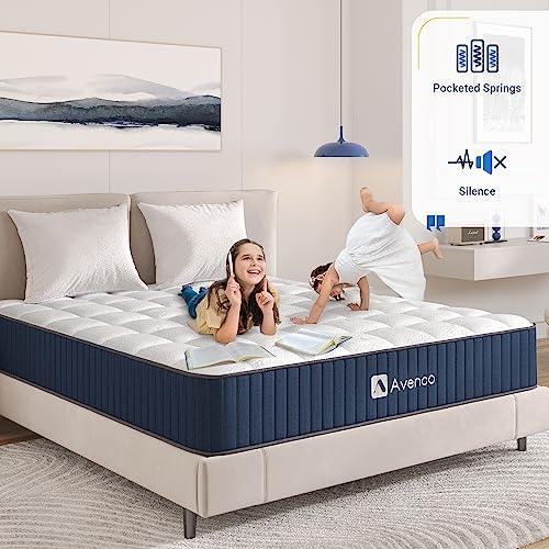 Avenco Twin Mattresses, 12 Inch Hybrid Twin Size Mattress with Latex Memory Foam Medium Firm Twin Bed Mattress in a Box, CertiPUR-US Certified & 10 Years Warranty - SHOP NO2CO2