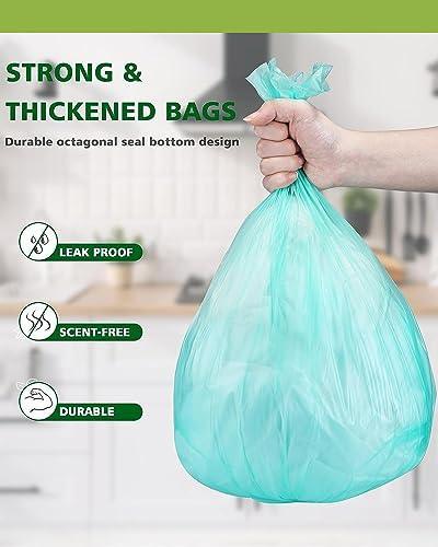 AYOTEE 100% Compostable Trash Bags, Small Compost Bags 1.3 Gallon, 5-6L Small Trash Bags Compostable Bags for Kitchen Compost Bin, Meeting ASTM D6400 Standards and Certified By OK Compost, 100 Count - SHOP NO2CO2