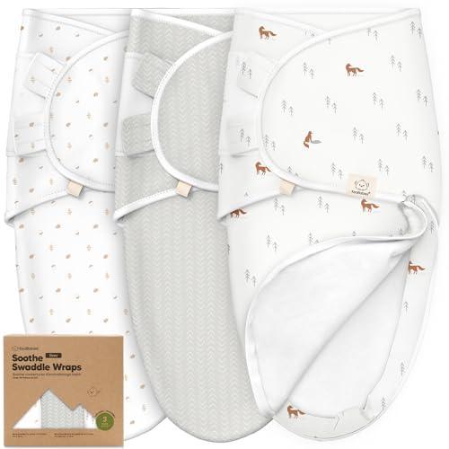 Baby Swaddle Sleep Sacks with Zipper - 3-Pack Newborn Swaddle Sack, Baby Swaddles Sleep Sack 0-3 Months, Wearable Blanket Baby, Baby Swaddle Blanket Wrap, Swaddle Sack, Easy Change Swaddle (Forest) - SHOP NO2CO2