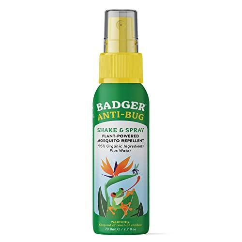 Badger - Anti-Bug Shake & Spray, DEET-Free Natural Bug Spray, Eco-Friendly, Certified Organic Mosquito Spray, Great for Kids, Insect Repellent, 2.7 Fl Oz - SHOP NO2CO2