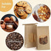 BagDream Bakery Bags with Window 50Pcs 3.54x2.36x6.7 Inches Small Paper Bags Tin Tie Tab Lock Bags Brown Window Bags, Coffee Bags, Cookie Bags, Treat Bags - SHOP NO2CO2