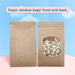 BagDream Bakery Bags with Window Small Kraft Paper Bags 100Pcs 3.54x2.36x6.7 Inches Tin Tie Tab Lock Bags Brown Window Bags Cookie Bags Coffee Bags Treat Bags - SHOP NO2CO2