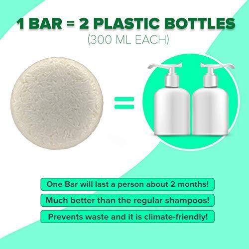 BAMBOEARTH Solid Shampoo Bar And Conditioner Effect Hair Soap – 100% Organic Shampoo Bars For Hair With All Natural Plant Based Essential Oils And Zero Waste Biodegradable Packaging (Coconut) - SHOP NO2CO2