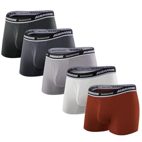 BAMBOO COOL Mens Underwear Trunks Ultra Soft Trunks for Man Stretch Sport Underwears(5 pack)…… - SHOP NO2CO2