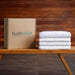 BATHMOD Luxury Organic Bath Towels, GOTS and EcoCert Certified, 4-Pack, Eco-White - SHOP NO2CO2